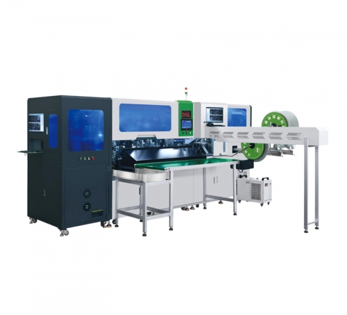 GS-025C  全自动双头打端号码管打标热缩插壳机